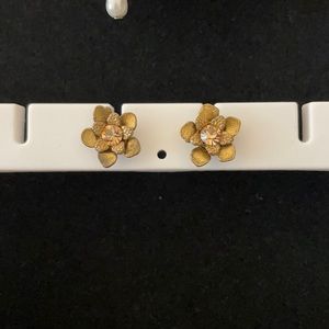 Michal Negrin Gold Stud Flower Earrings